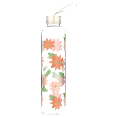 Botella De Vidrio Decorada 750ml