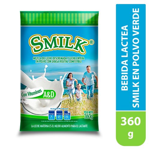 Bebida Lactea Smilk En Polvo Verde 360Gr