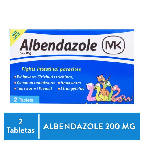 Albendazol Mk 200 Mg Caja 2 Tab Ea