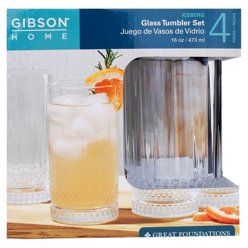 Set De 4 Vasos De 16 Oz 473 Ml