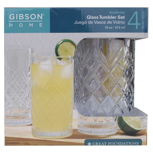 Set De 4 Vasos De 16 Oz 473 Ml