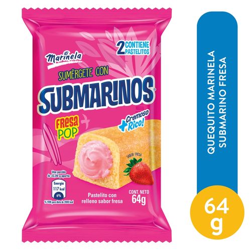 Submarinos Fresa 1p 64 Gr Mar
