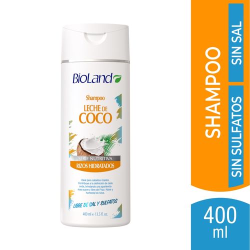 Shampoo Bioland Leche de Coco Rizos Hidratados - 400ml