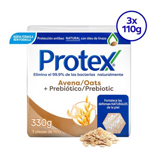 Jabon Protex Avena Antibacte 3Pck 110Gr