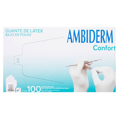 Guante Ambiderm Confort M 100 Unidades