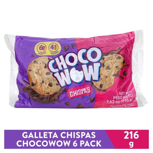 Galleta Dulce Chocowow Gama Con Chispas De Chocolate 6U - 216g