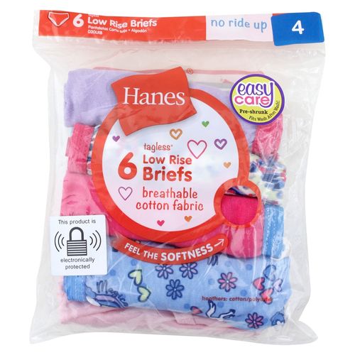 P6 Panty Corte Bajo Hanes Nina T 4