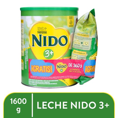 Nido Crece 3mas Pk 360gratis 1960gr
