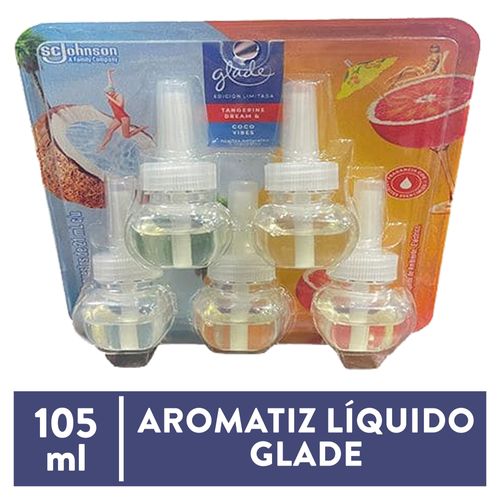 Aromatizante Glade líquido 5 pack -105 ml