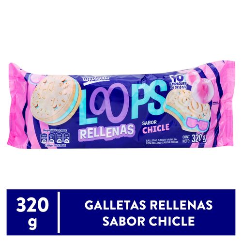 Galleta Loops Chicle 10pk 320gr