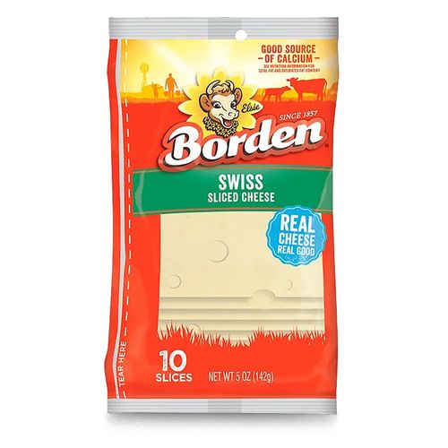 Borden Queso Swiss Rebanado 142gr