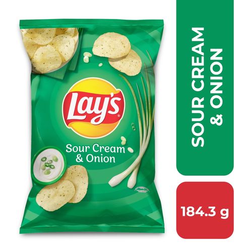 Snacks Papas Lays Crema Y Cebolla 184.3 g