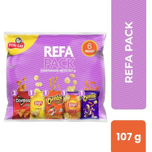 Snack Frito Lay Refa Pack 6 Unidades - 107 g