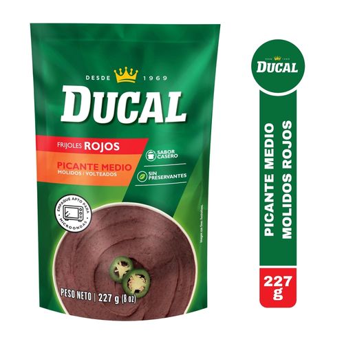 Frijol rojo Ducal volteados picante molido doypack - 227 g