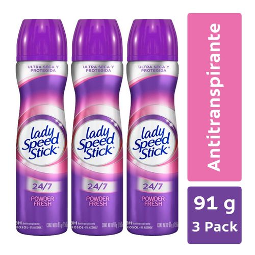 3 Pack Desodorante Lady Speed Stick Power
