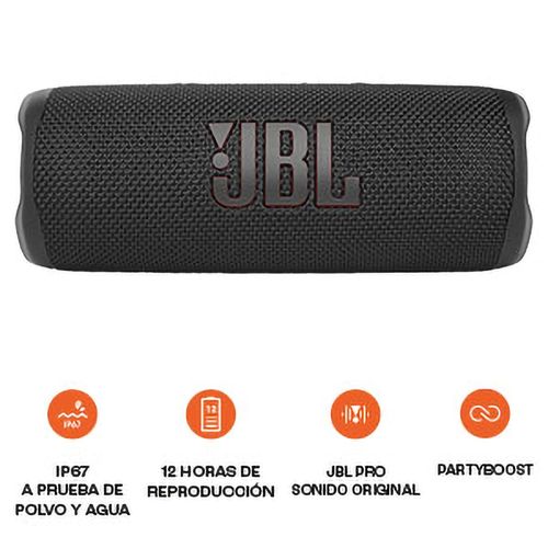 Parlante JBL Flip 6  Bluetooth color Negro