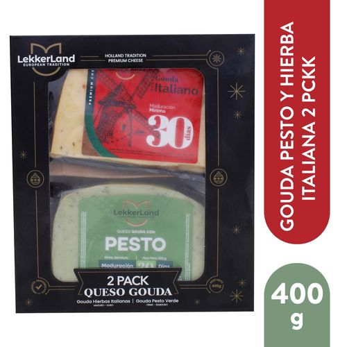 2Pk Gouda Pesto Y Hierba Italiana 400 Gr