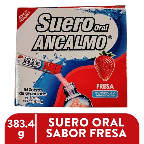 Suero Ancalmo sabor fresa caja 54 sobres - Precio indicado por sobre
