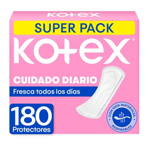 Protectores Kotex Cuidado Diario - 180 Unidades