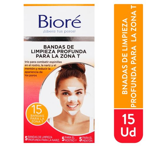 Bandas Limpieza Profund Biore Zonat 15Ea