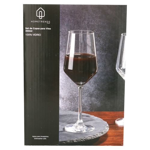 Ht Set 4 Copas Cristal Para Vino 350ml