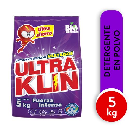 Detergente Ultraklin Fuerza Intensa - 5 kg