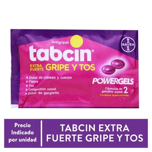Tabcin Power Gel Gyt Bayer 60 Caps - Precio Indicado Por Unidad -