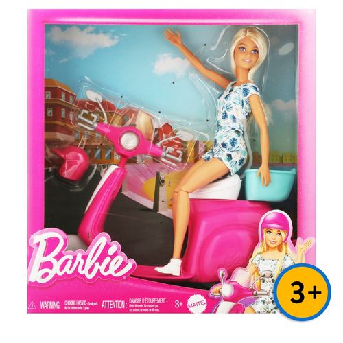 Barbie Motoneta Con Muneca