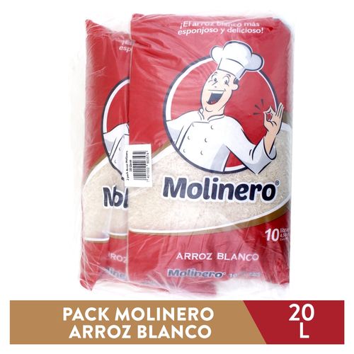 2pack Molinero Arroz Blanco 20lb