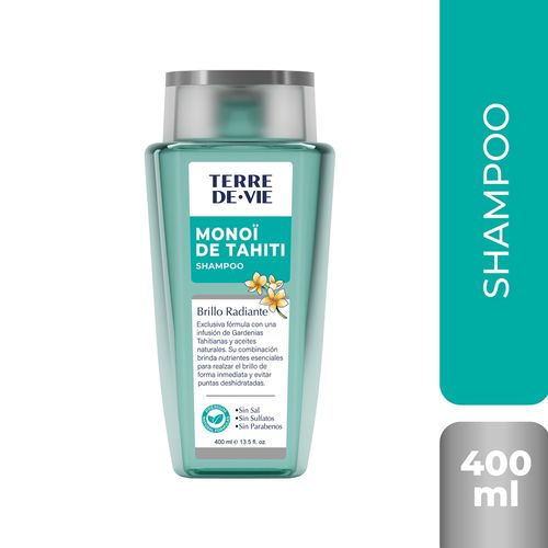 Shampoo Monoi de Tahití Terre De Vie Brillo Radiante - 400 ml