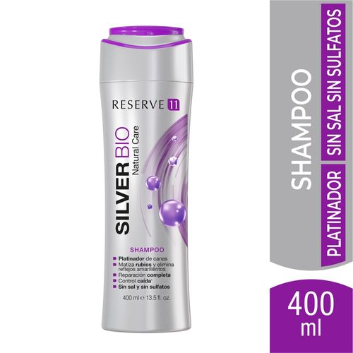 Shampoo Reserve 11 Silver Plex Platinador  y  Matizante - 400 ml