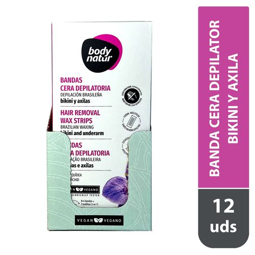 Banda Cera Body Natur Depilatoria Bikini y Axila - 12 uds