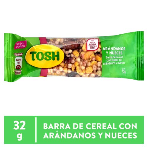 Barra Cereal Tosh Arandanos 32 Gr