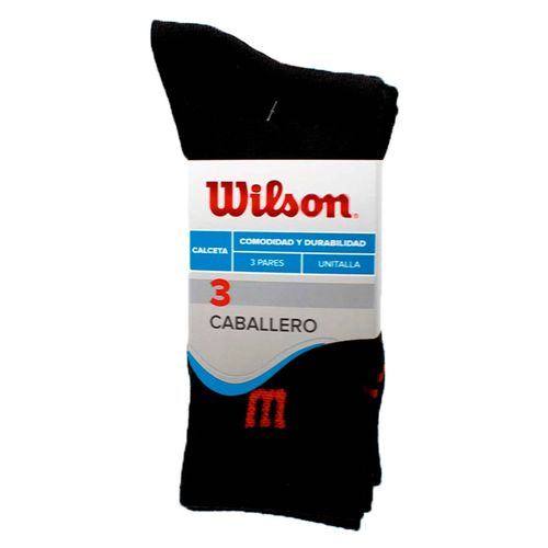 Pack 3 Calceta Wilson Caballero Negro Sin Felpa Modelo:B5835