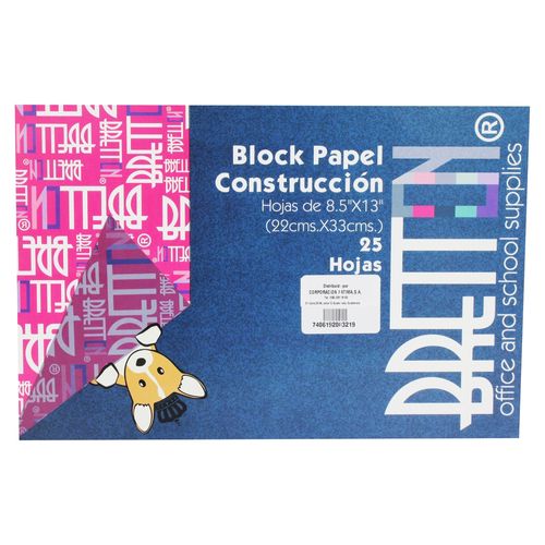 Block Bretton de papel construcción oficio - 25 hojas