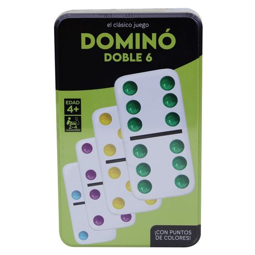 Domino Novelty Doble 6 Caja Metálica
