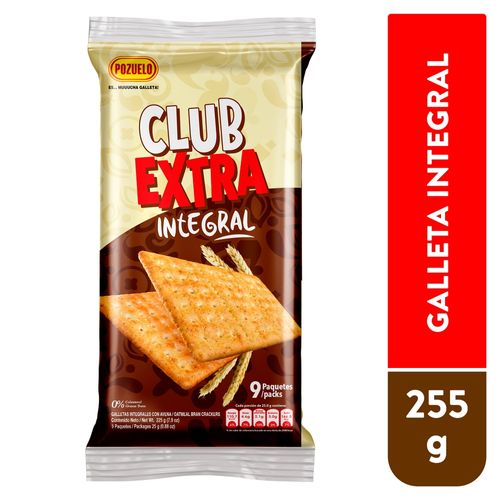 Galleta Pozuelo club extra integral - 255 g