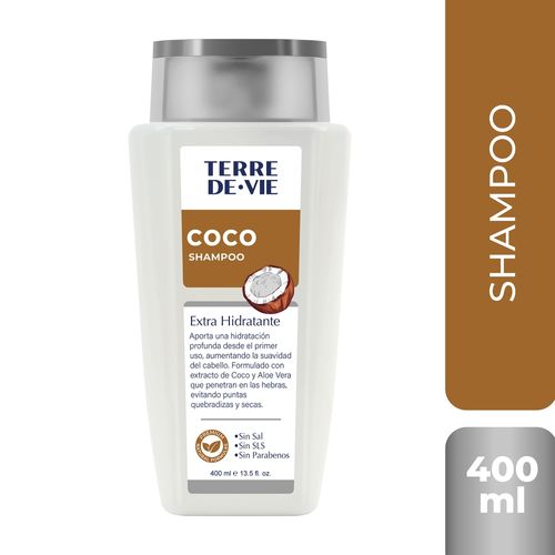 Shampoo Coco Terre De Vie Extra Hidratante - 400 ml