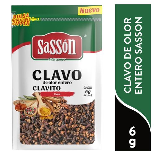 Clavo Olor Entero Sasson Zipploc 6gr