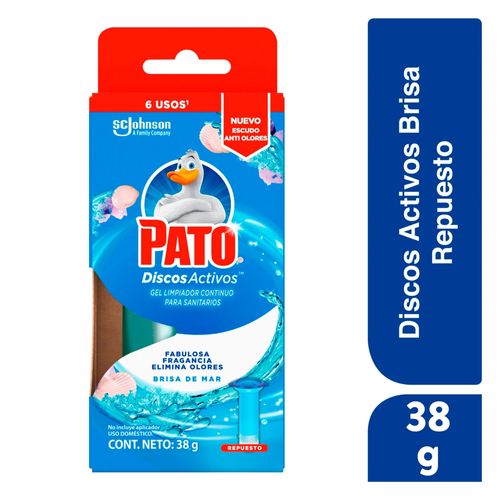Discos activos Pato Mr Músculo baños brisa de mar - 36 ml
