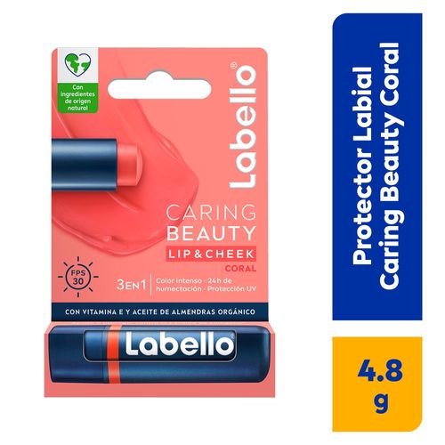 Protector labial Labello beauty coral - 4.8 g