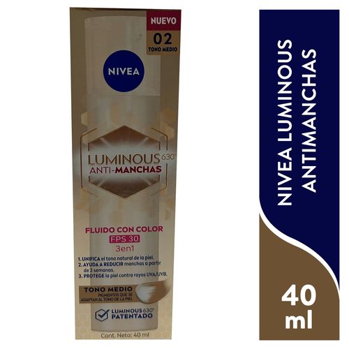 Crema Nivea Luminous Antimanchas Medio - 40 ml