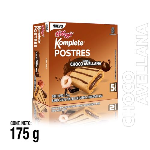 Barras Postre Kelloggs Komplete Sabor Chocoavellana - 175 g