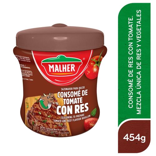 Sazonador MALHER® Consomé de Tomate con Res Bote - 454 g