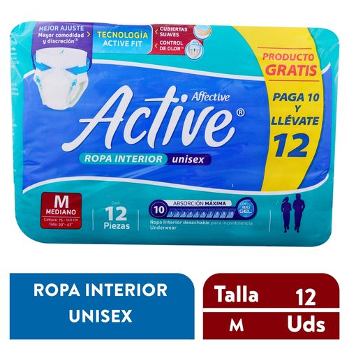 Affective Active Mediano 10 Unidades Pañales