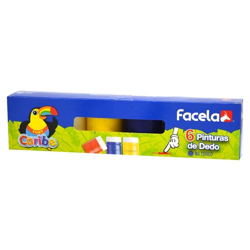 Pintura Facela caribe de dedo caja - 6 Uds