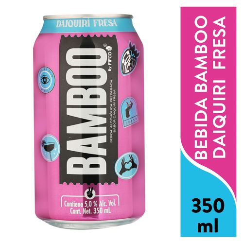 Bebida Alcoholica Saborizada Bamboo Daiquiri Fresa lata 350ml