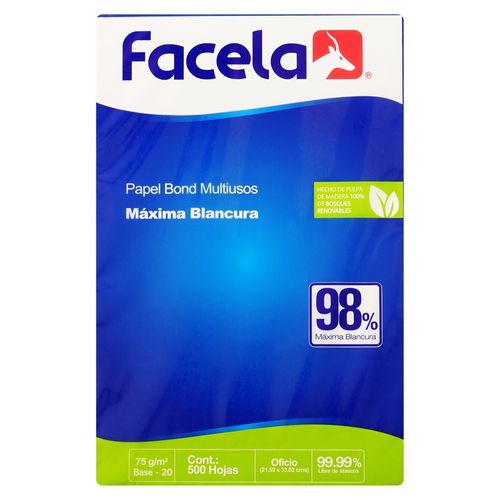 Papel bond Facela tamaño oficio