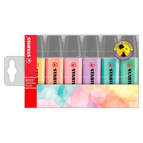 Resaltadores Stabilo colores pastel pack - 6 Uds