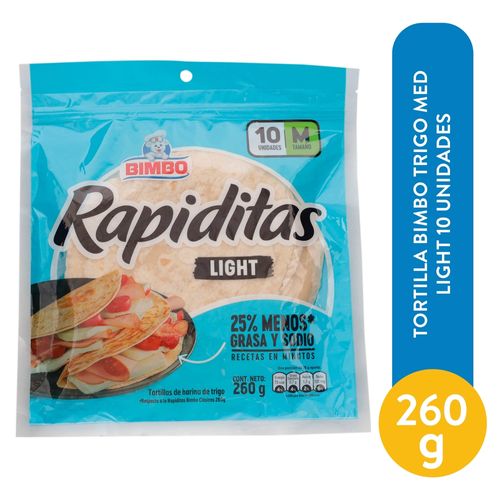 Tortilla de harina Bimbo mediana light 10 Uds - 260 g